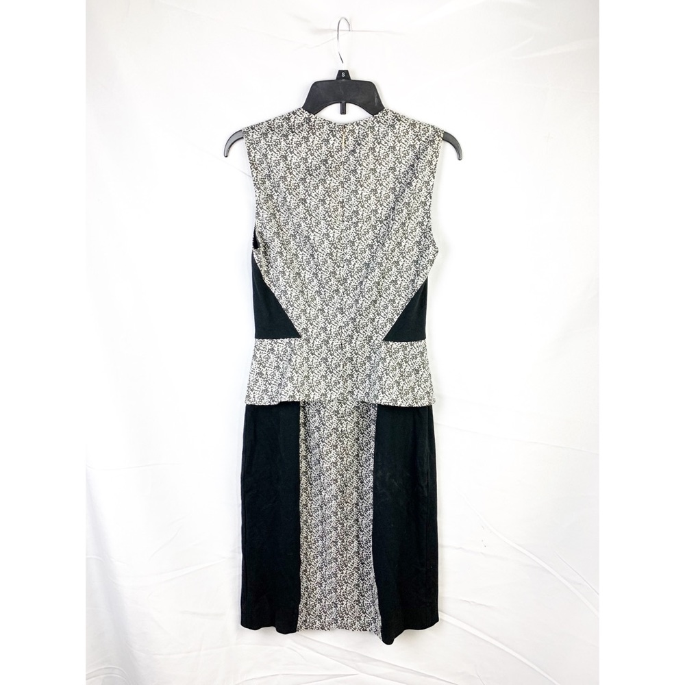 Rachel Roy Peplum Dress Black White Career Sheath - Picture 4 of 13